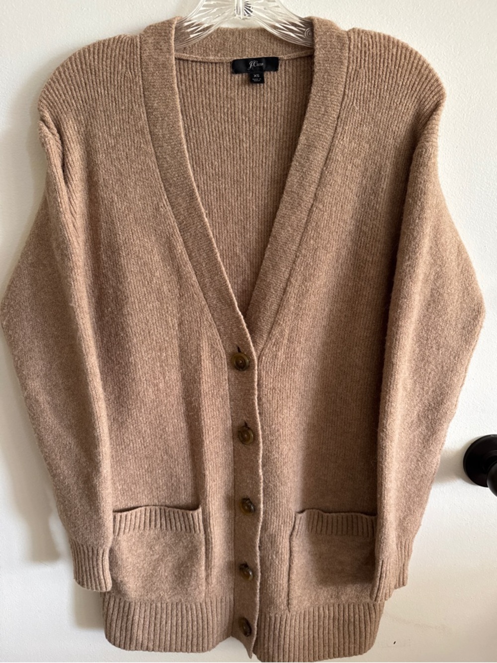 J. Crew Women’s Brown Button-Front Wool Alpaca Blend Knit Cardigan Size XS